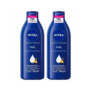 kit Loção Deo-Hidratante Nivea Milk 2 Unidades De 400ml Cada