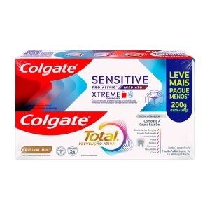 Kit Creme Dental Colgate Sentive Pro Alivio Imediato Xtreme 110g + Total Prevenção Ativa Original Mint 90g