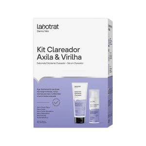 Kit Clareador Labotrat Dermo Skin Axila E Virilha Sabonete Esfoliante Clareador 80ml + Sérum Clareador Axila E Virilha 30ml