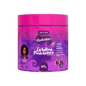 Gelatina Soft Hair Cachinhos Uva Glitter 520g