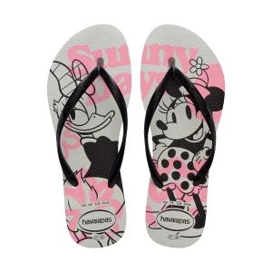 Sandália Havaianas Slim Disney Branco/Preto 37/38