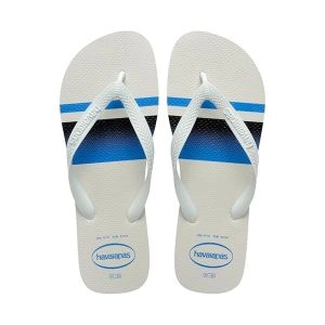 Sandália Havaianas Top Basic Branco/Azul 45/46