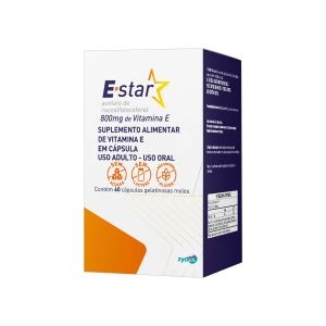 Suplemento Alimentar E-Star 800mg 60 Cápsulas Gelatinosas Moles Zydus