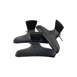 Piranha Santa Clara Plástica Grande Preta Para Cabelo 6 Unidades