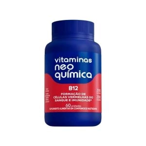 Suplemento Alimentar Vitaminas B12 Morango 60 Comprimidos Mastigáveis Neo Química