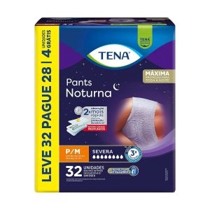 Roupa Íntima Descartável Tena Pants Noturna P/M 32 Unidades