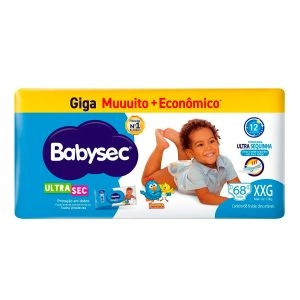 Fralda Descartável Babysec Ultra Sec Galinha Pintadinha Xxg 68 Unidades