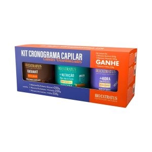 Kit Cronograma Capilar Bio Extratus Máscara Queravit 250g + Máscara +Nutrição 250g + Máscara +Hidra 230g