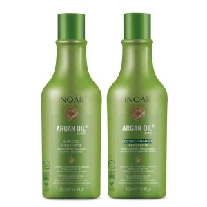 Inoar Kit Argan Oil Shampoo + Condicionador Hidratação 500ml