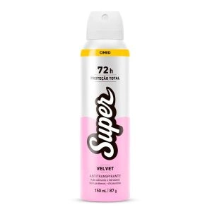 Desodorante Antitranspirante Aerosol Cimed Super Velvet 72h 150ml
