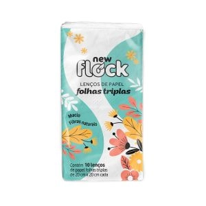 Lenços De Papel New Flock Folhas Triplas Macio 10 Lenços