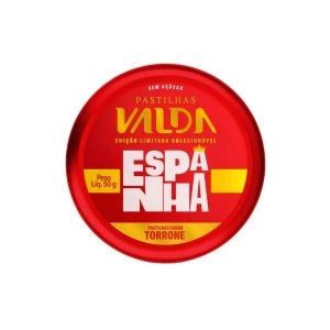 Pastilhas Valda Campeões Espanha Torrone Sem Açúcar Lata 50g