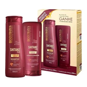 Kit Bio Extratus Shitake Plus Reconstrução Nutritiva Shampoo 350ml + Condicionador 200ml