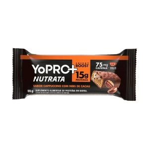 Barra De Proteína Yopro+ Nutrata Energy Boost Cappuccino + Nibs De Cacau 55g