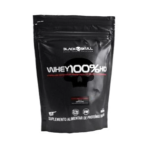 Whey 100% Hd Black Skull Cappuccino Refil 900g