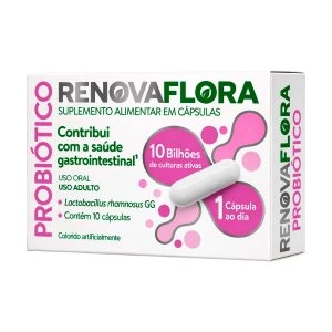 Suplemento Alimentar Probiótico Renovaflora Probiótico 10 Bilhões 10 Cápsulas