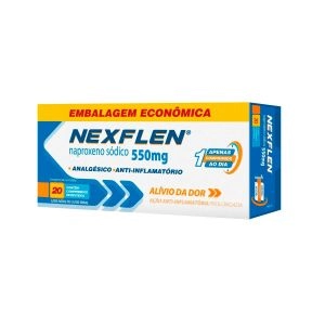Nexflen Naproxeno Sódico 550mg 20 Comprimidos Revestidos
