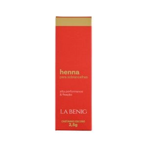 Kit Henna Para Sobrancelhas La Benig Lala Castanho Escuro 2,5g