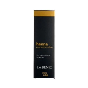 Kit Henna Para Sobrancelhas La Benig Lala Preto 2,5g