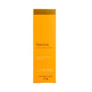 Kit Henna Para Sobrancelhas La Benig Castanho Claro 2,5g