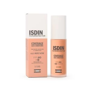 Protetor Solar Facial Isdin Fotoprotetor Coverage Alta Cobertura Fps60 3.0 Sand 30g