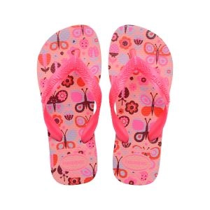 Sandália Havaianas Kids Flores Fc Manga Rosa 35/36
