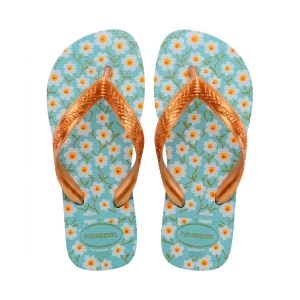 Sandália Havaianas Kids Flores Fc Azul Maceio 31/32