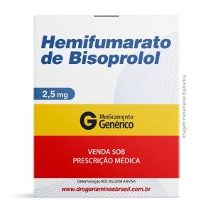 Hemifumarato De Bisoprolol 2.5Mg Com 30 Comprimidos