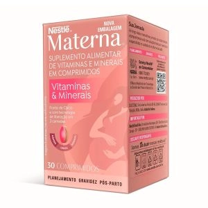 Suplemento Alimentar Materna Vitaminas e Minerais 30 Unidades