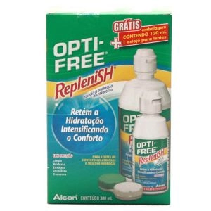 Opti-Free Replenish Grátis 120 Ml + 1 Estojo Para Lentes