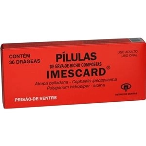 Pílulas De Erva-De-Bicho Imescard 10Mg + 10Mg + 30Mg + 10Mg C/ 36 Drágeas