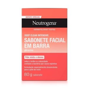 Sabonete Facial Em Barra Neutrogena Deep Clean Intensive 80g