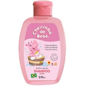 Shampoo Infantil Cheirinho De Bebê Rosa Com 210 ML.