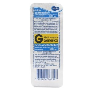 Ácido Acetilsalicílico 500mg 10 Comprimidos