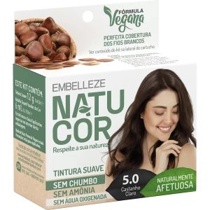 Tintura Natucor 5.0 Castanho Claro (Extrato de Castanha)