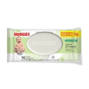 Toalhas Umedecidas Huggies Higiene Superior Hipoalergênico Sem Álcool 96 Unidades