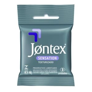 Preservativos Jontex Sensation Texturizado Com 3 Unidades