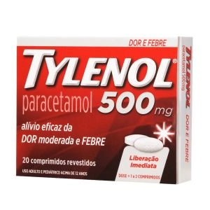 Tylenol 500mg Com 20 Comprimidos Revestidos