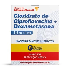 Cloridrato De Ciprofloxacino 3,5mg + Dexametasona 1,0mg Solução Oftalmológica 5ml Genérico Ems