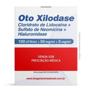 Oto-Xilodase 50Mg + 5Mg + 100Urt 1 Ampola C/ 8Ml