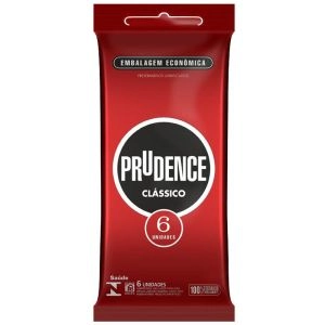 Preservativo Prudence Clássico Lububrificados Com 6 Unidades