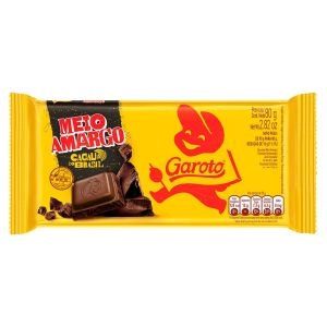Chocolate em Barra Meio Amargo 80G Garoto
