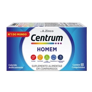 Multivitamínico Essentials Homem De A a Zinco Com 60 Comprimidos Centrum