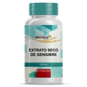 Extrato Seco de Gengibre 500mg 60 Cápsulas
