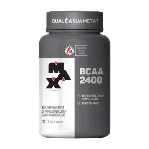 Bcaa 2400 Max Titanium Com 100 Cápsulas.