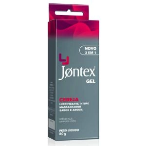 Gel Lubrificante Íntimo Jontex Cereja 3 em 1 Com 50 G