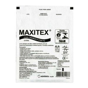 Luva Cirúrgica Com Pó  Nº 8.0 Estéril Maxitex