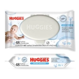 Lenços Umedecidos Huggies Puro e Natural 48 Unidades