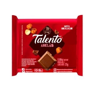 Chocolate Garoto Talento Ao Leite Com Avelãs 25g