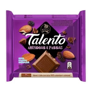 Chocolate Talento Amêndoas com Passas 85g